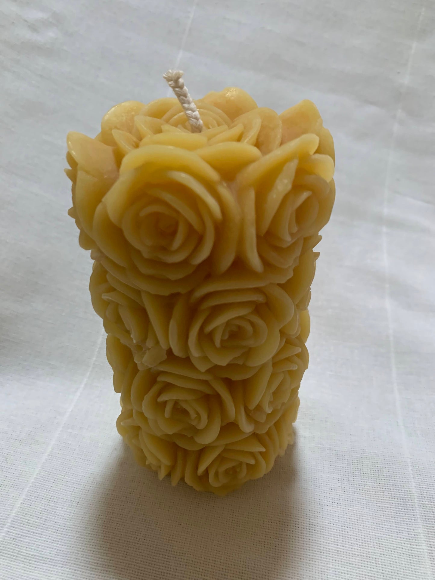 3 Rose Pillar Candles