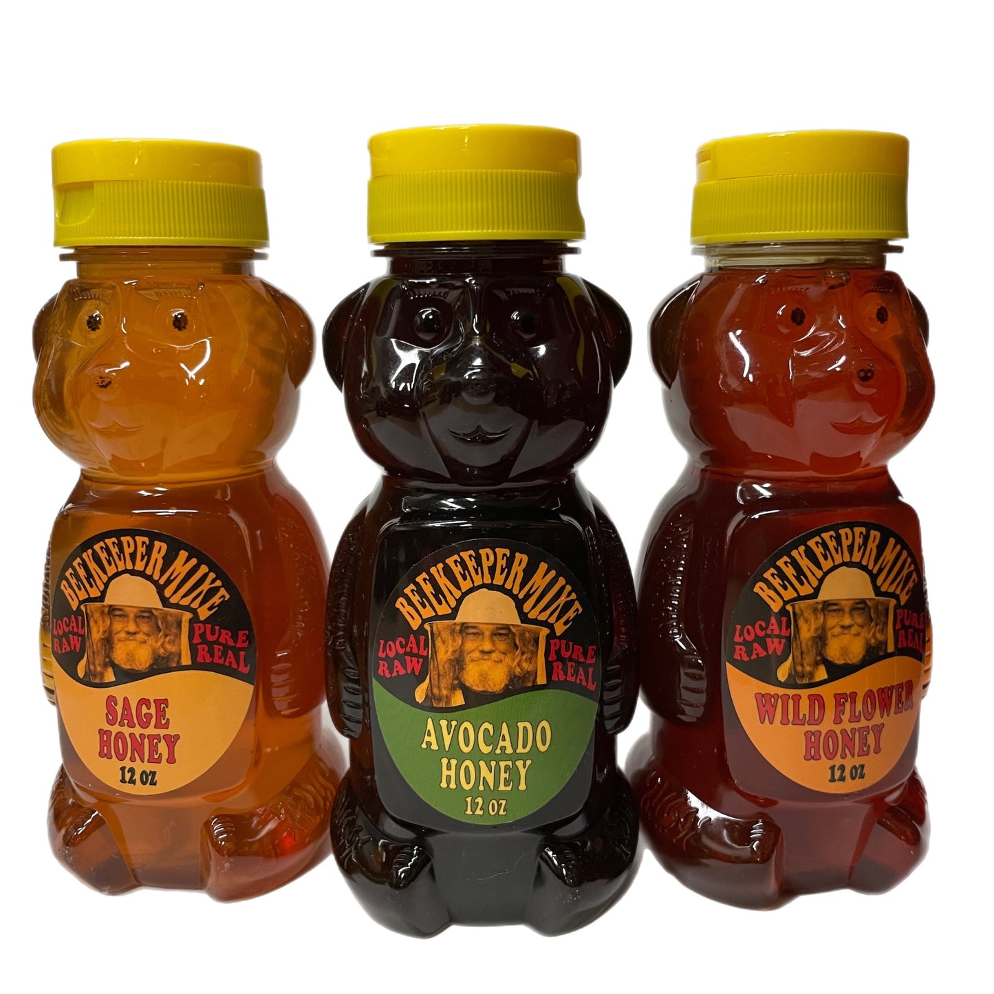 3 Bear Bottles of Mix flavor Honey